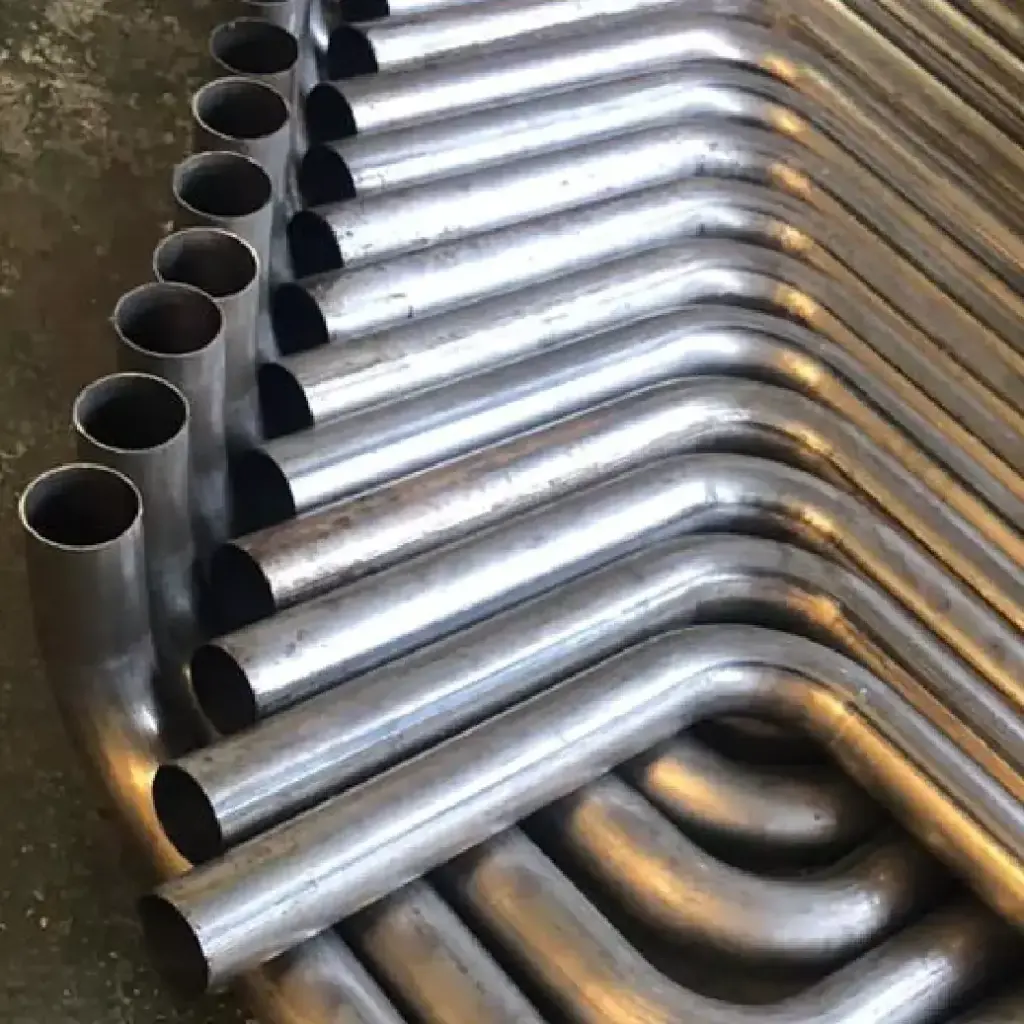 Batch of bent exhaust pipes