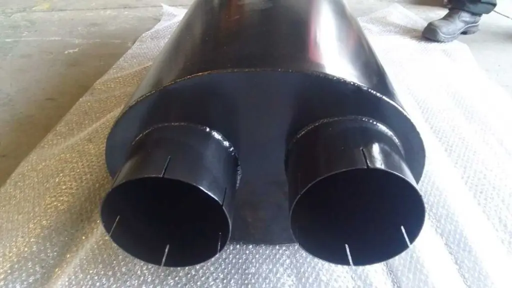 DK25 muffler with twin inlets